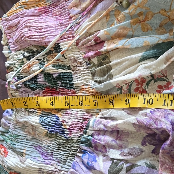 Women’s Zara Floral Mix Print High Rise Flowy Cottagecore Bohemian Short Small - Picture 7 of 13